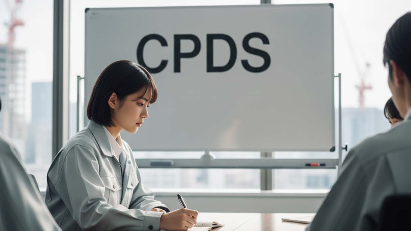 CPDSで真剣に学ぶ女性の監理技術者