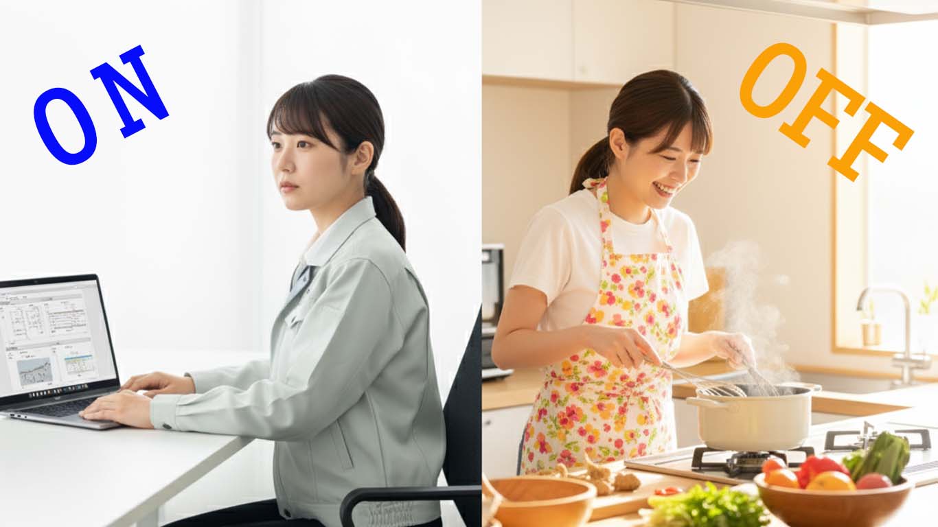 仕事のON、OFFがしっかりしている施工管理の女性