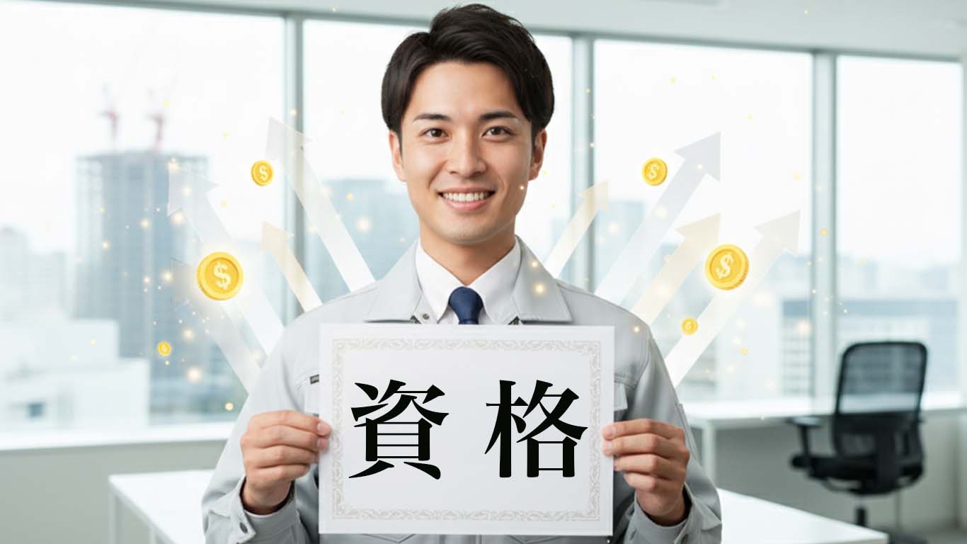 資格を取得し給与が上がった施工管理の男性