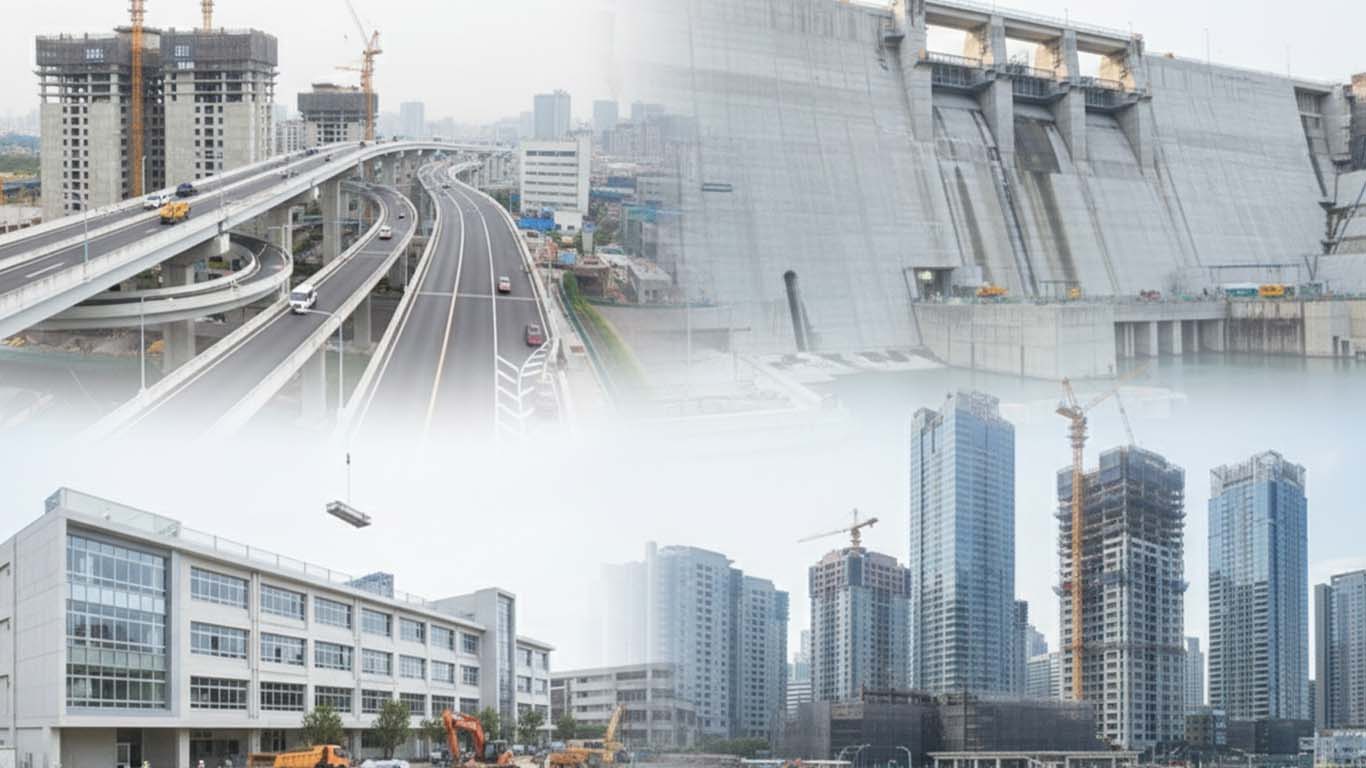 各工事現場で、規模感が違うと工事監督支援内容も異なることを表している写真