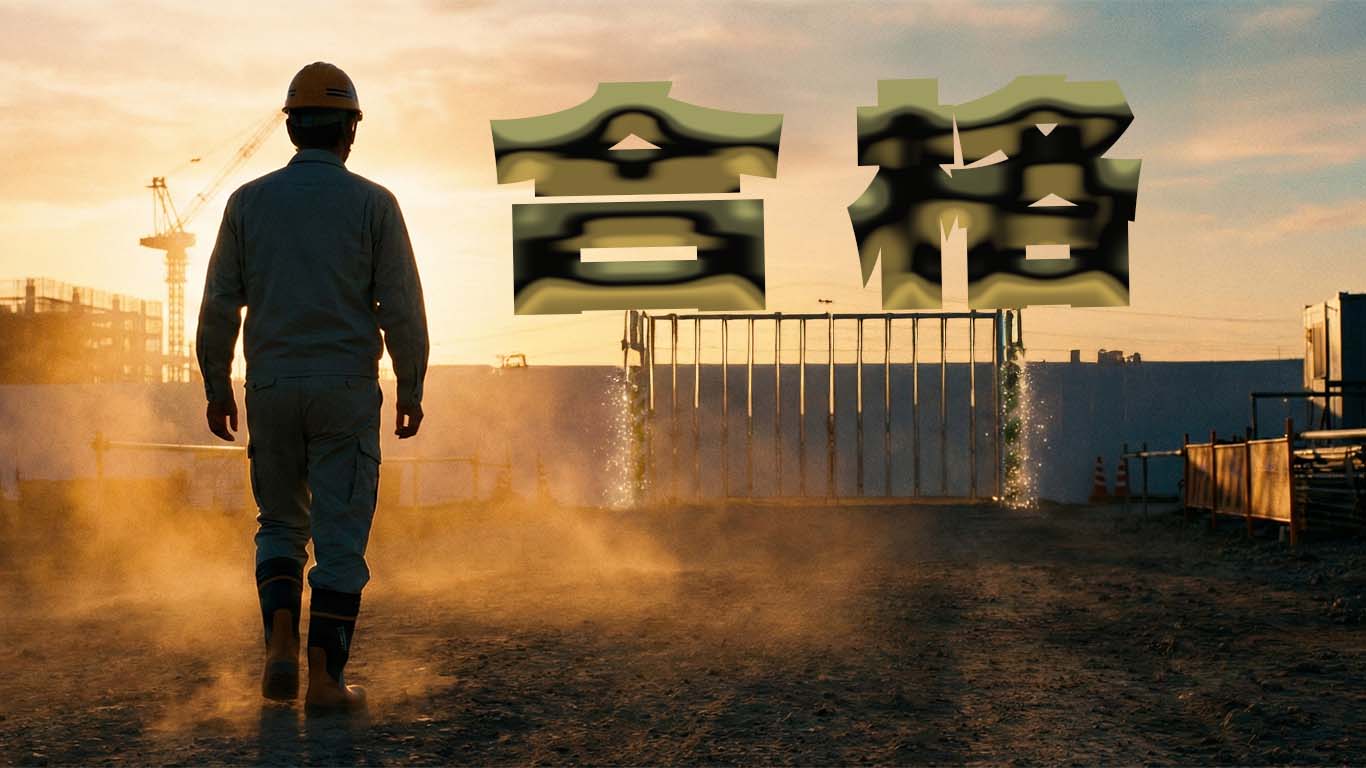 合格に向かって歩く技術士の男性