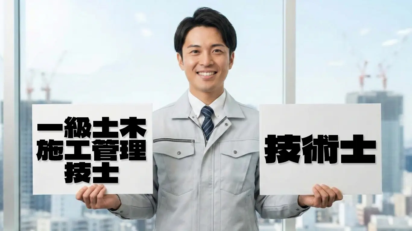 「1級土木施工管理技士」と「技術士」の看板を両方もつ施工管理の男性
