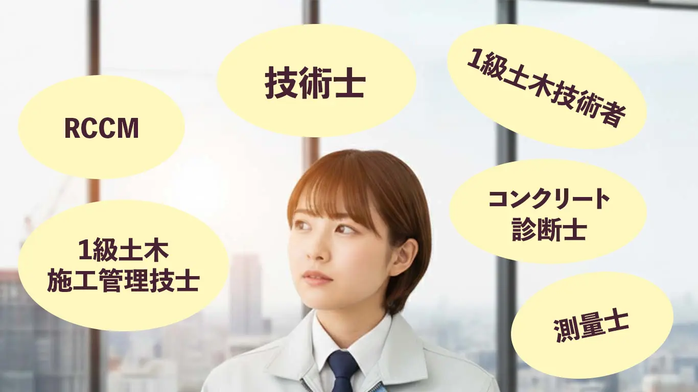 6つの資格で迷っている土木技術者