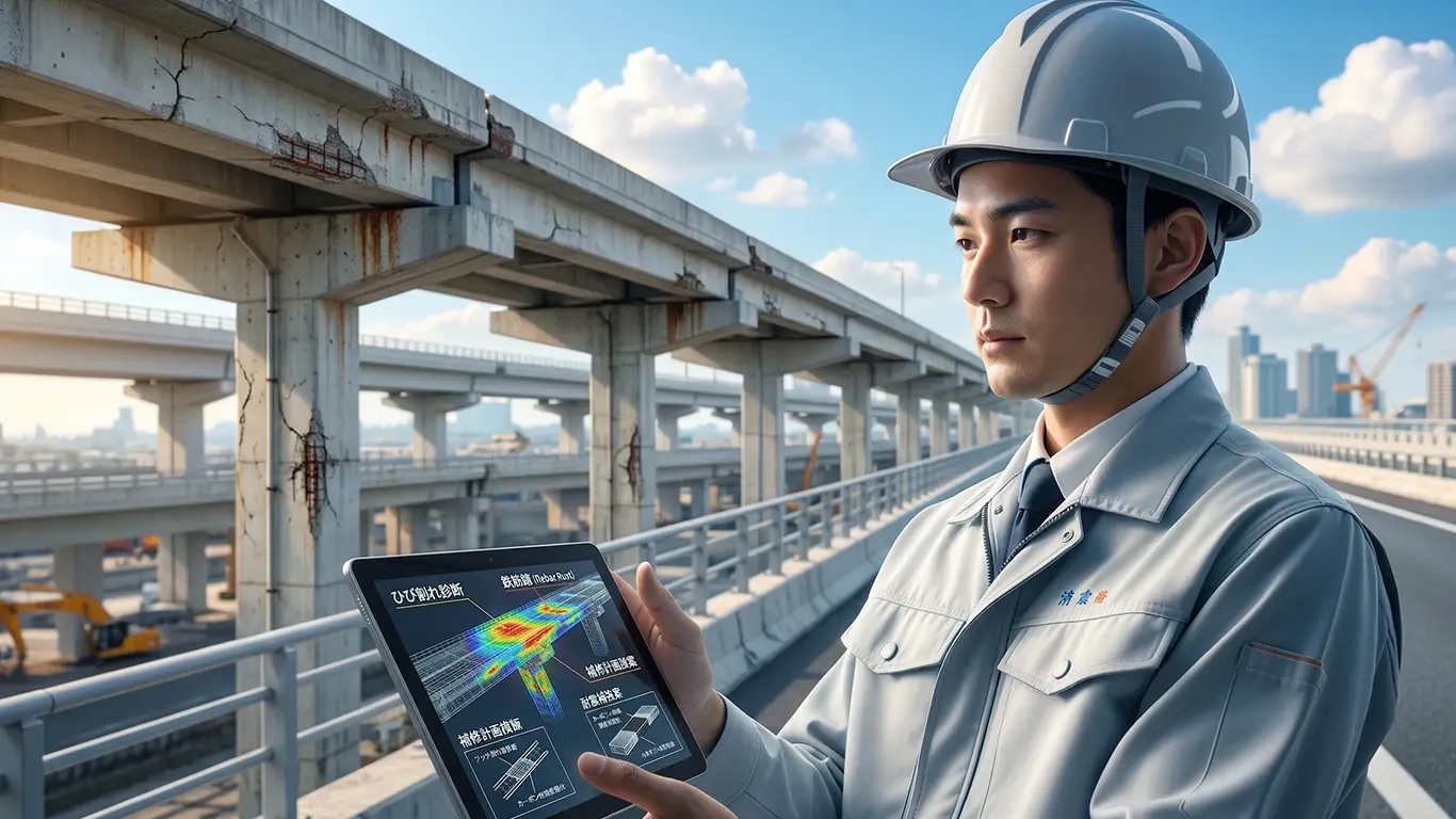 インフラの維持管理に奮闘する施工管理