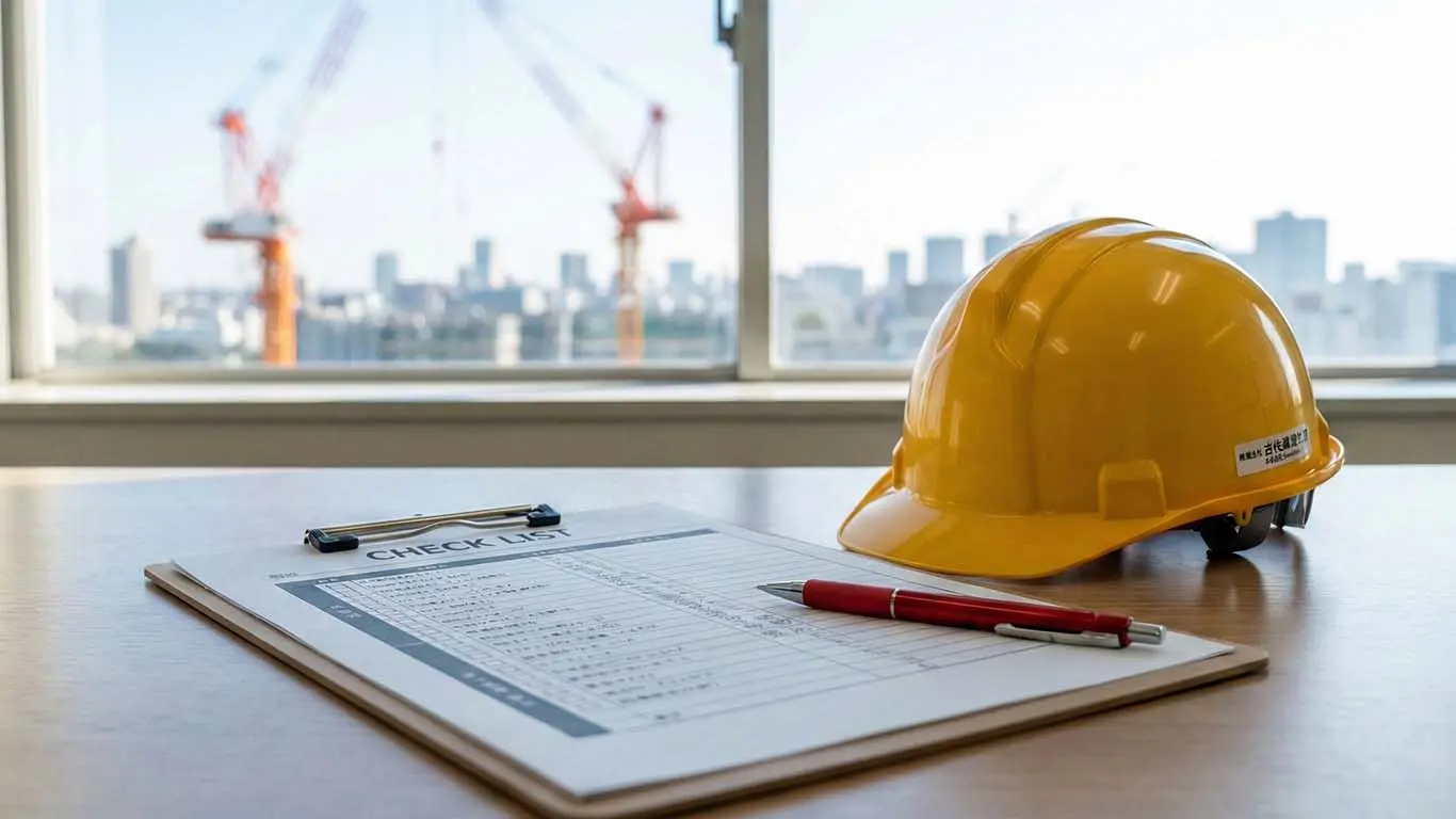 技術検査のチェックをする用紙