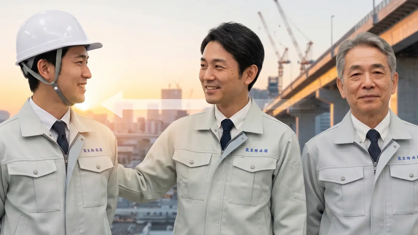 若手へ技術継承をして若手の確保をする