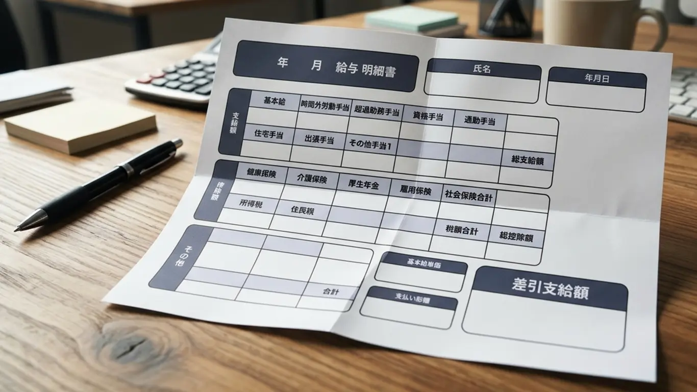 施工管理の給与明細