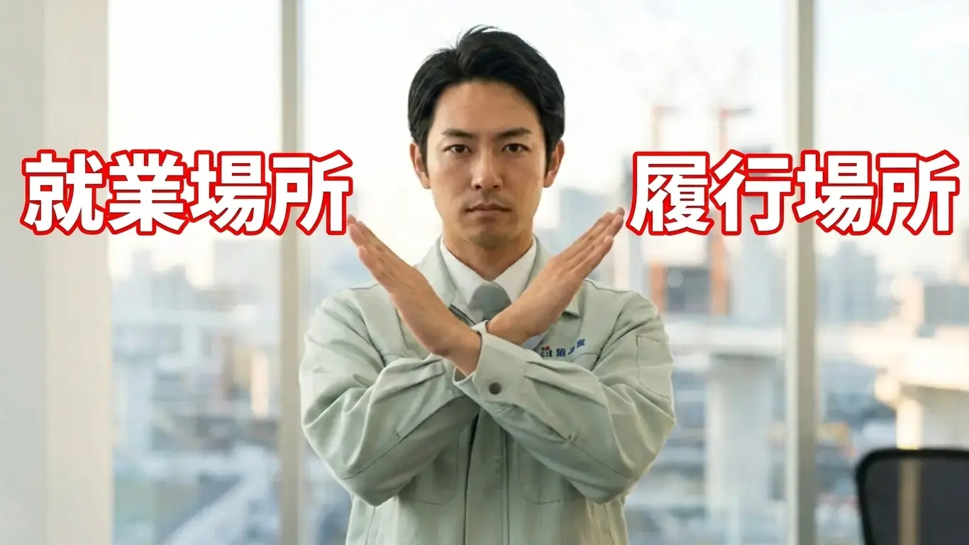 発注者支援業務において就業場所と履行場所は同じではないと表す施工管理