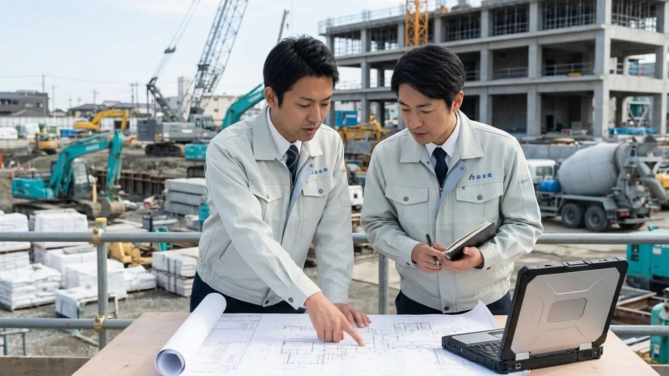 現場でボトルネックを検討する1級土木施工管理技士