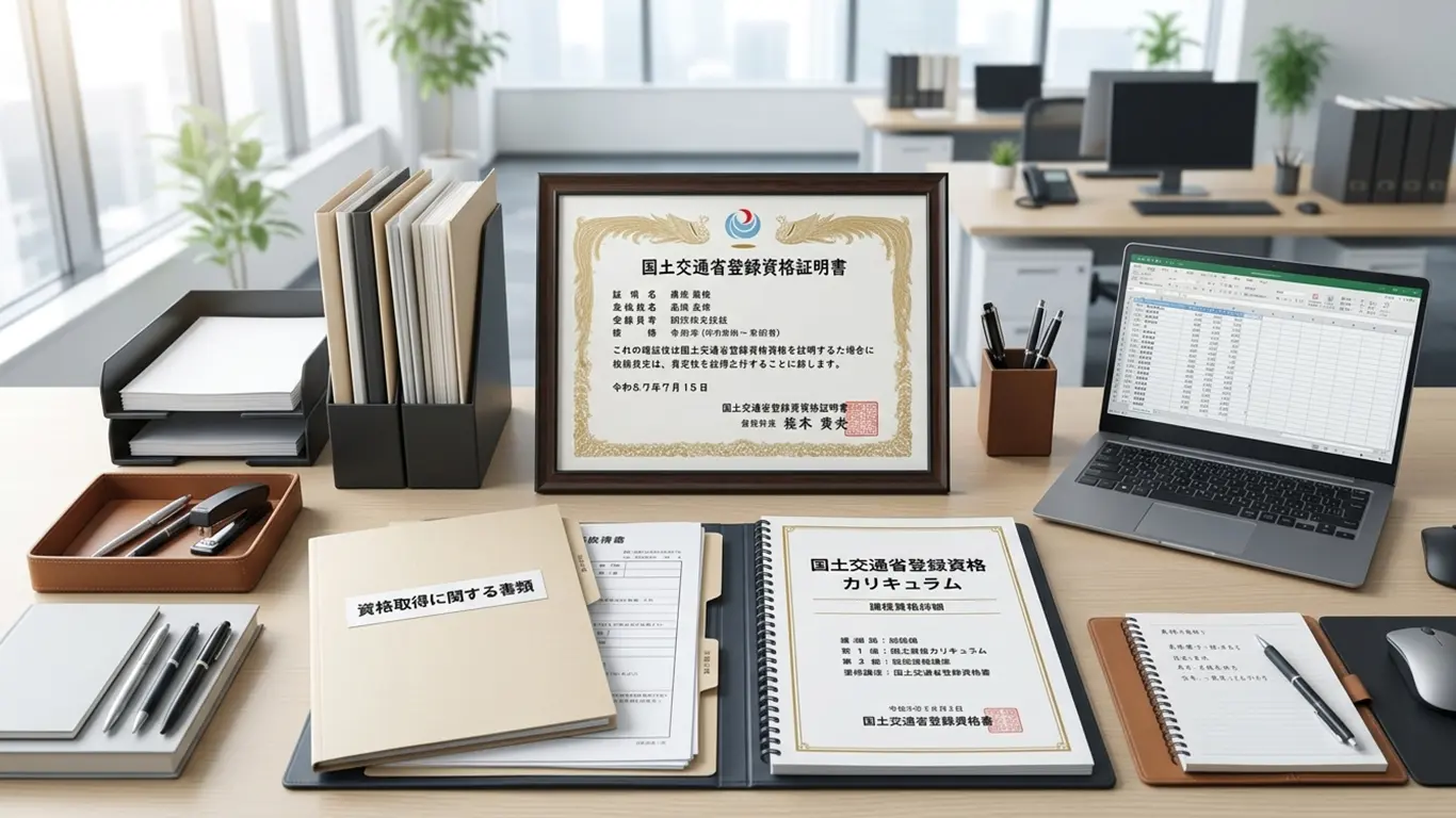 「国土交通省登録資格」の証明書