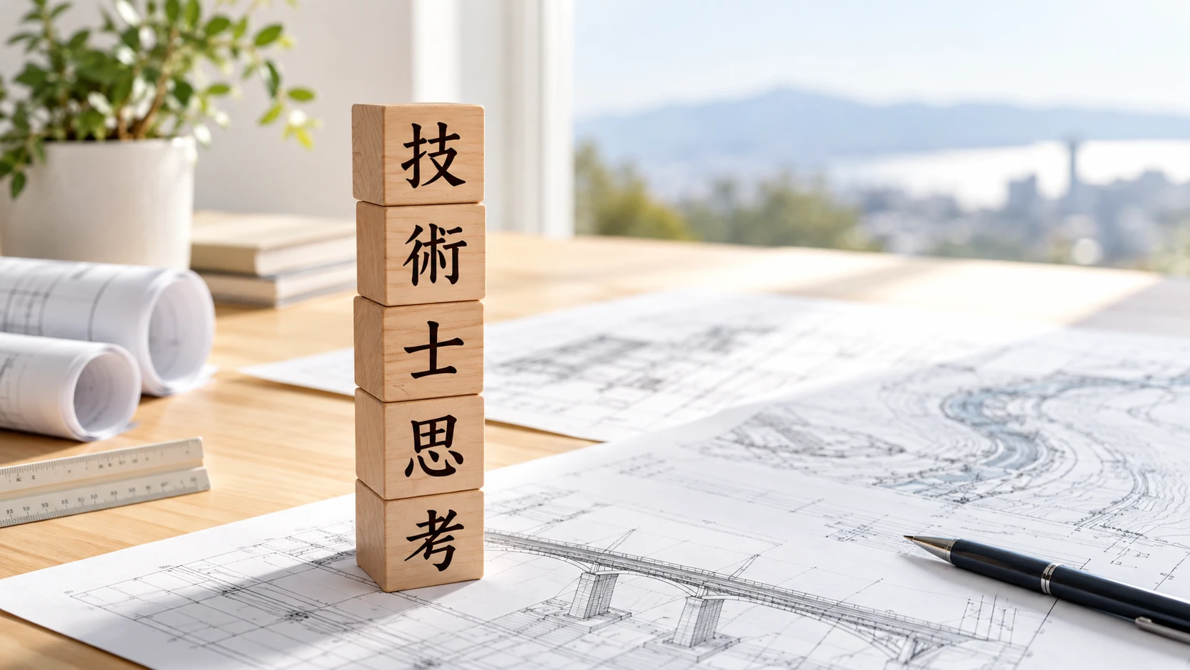 「技術士思考」と書かれたキューブ