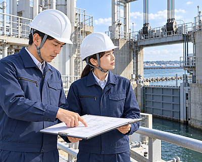 【設備施工管理経験者歓迎】海岸事業・設備系（水門・巻取り装置・排水ポンプ等）発注者支援業務 国土交通省 関東地方整備局 千葉港湾事務所